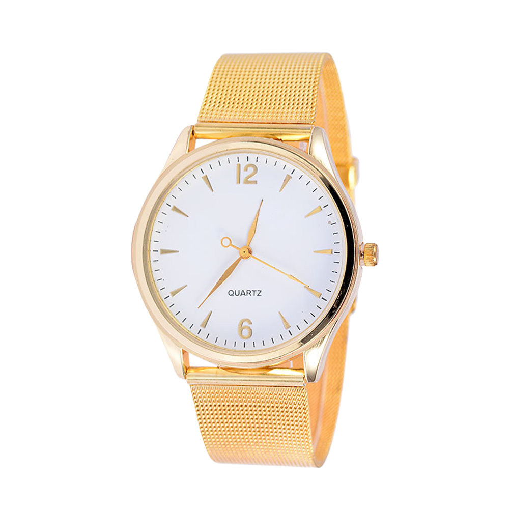 Luxury Watch Gift For Her - Women Quartz Watch Golden Mesh Belt