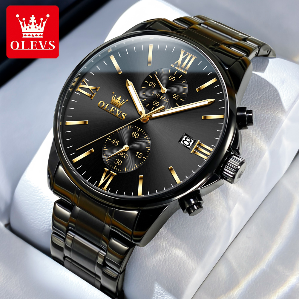 Luxury Watch Magazine - OLEVS 2886 Classic Black Quartz Watch