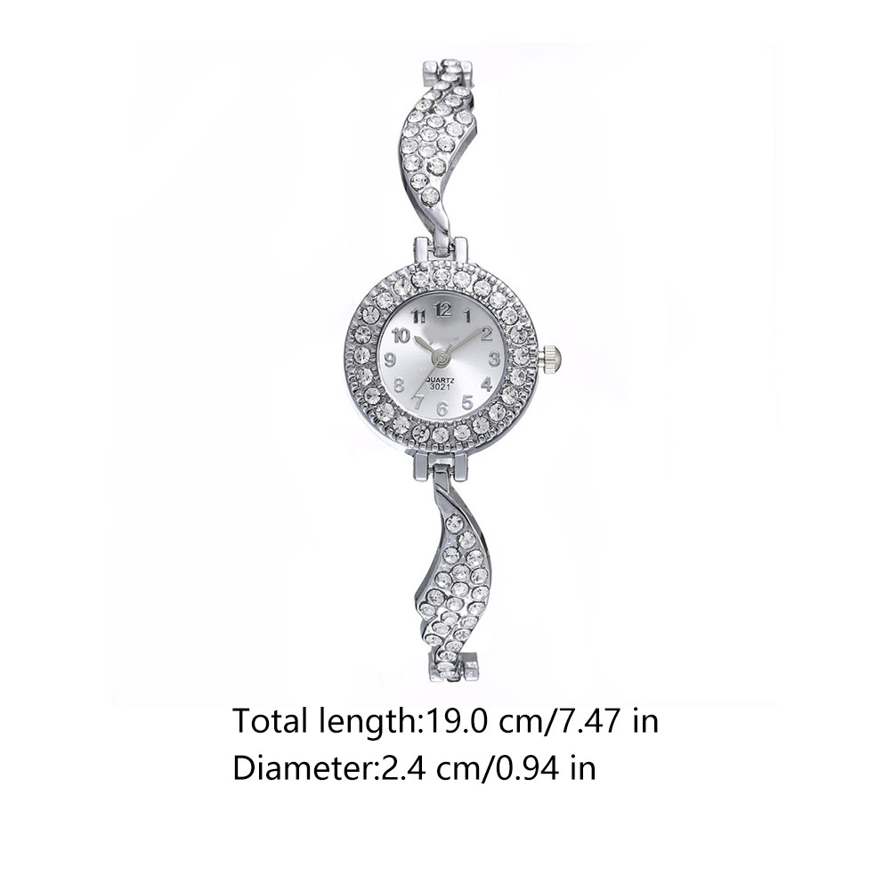 1Pcs Women's Rhinestone Wing Q - Luxury Watch Gift For Her 评论和价格