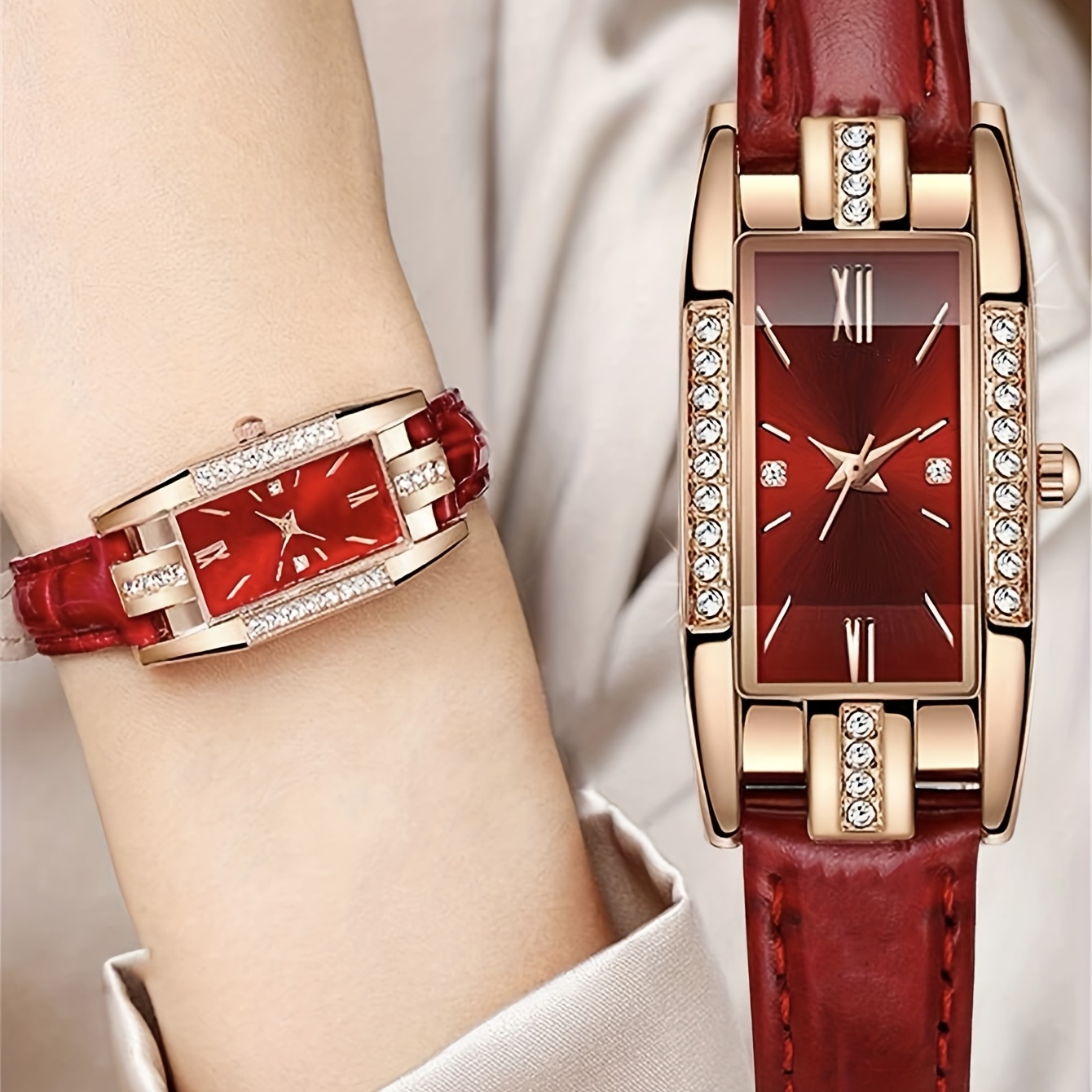 Luxury Rhinestone Quartz Watch - Luxury Watch Gift For Her 评论和价格