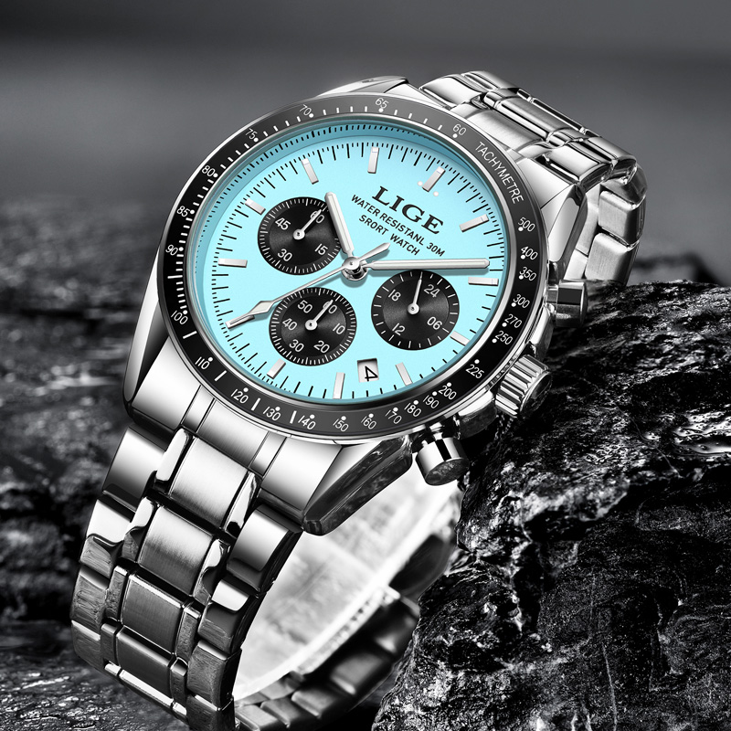 LIGE Top Brand Luxury New Men  - Luxury Watch Magazine 评论和价格