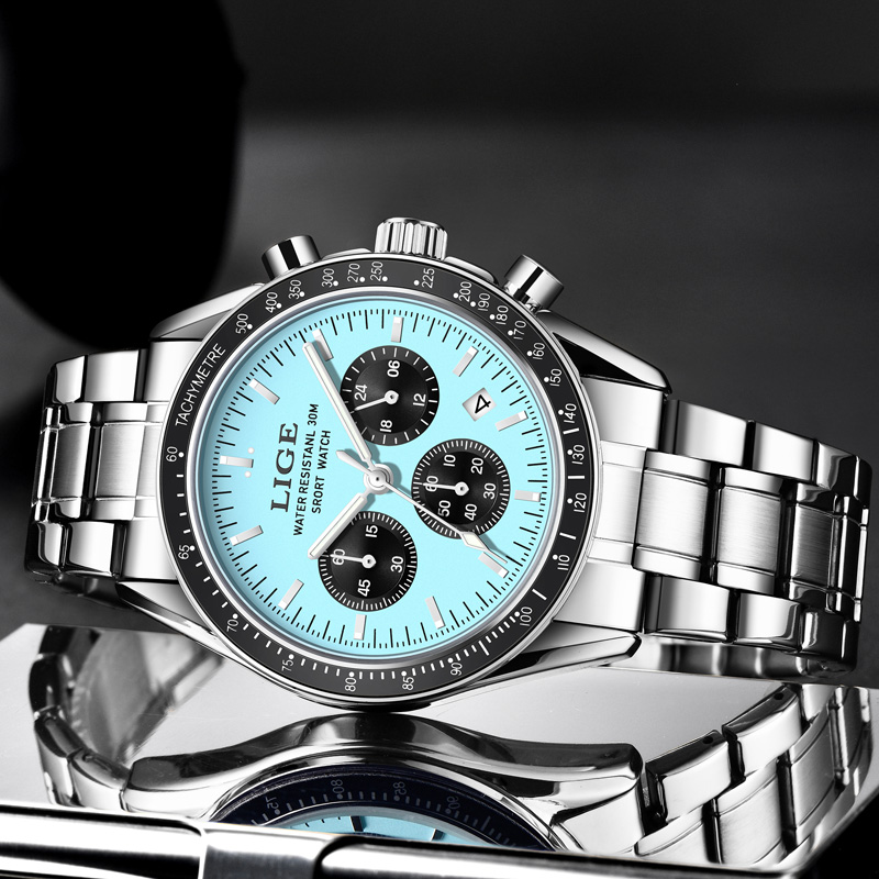 LIGE Top Brand Luxury New Men  - Luxury Watch Magazine 评论和价格