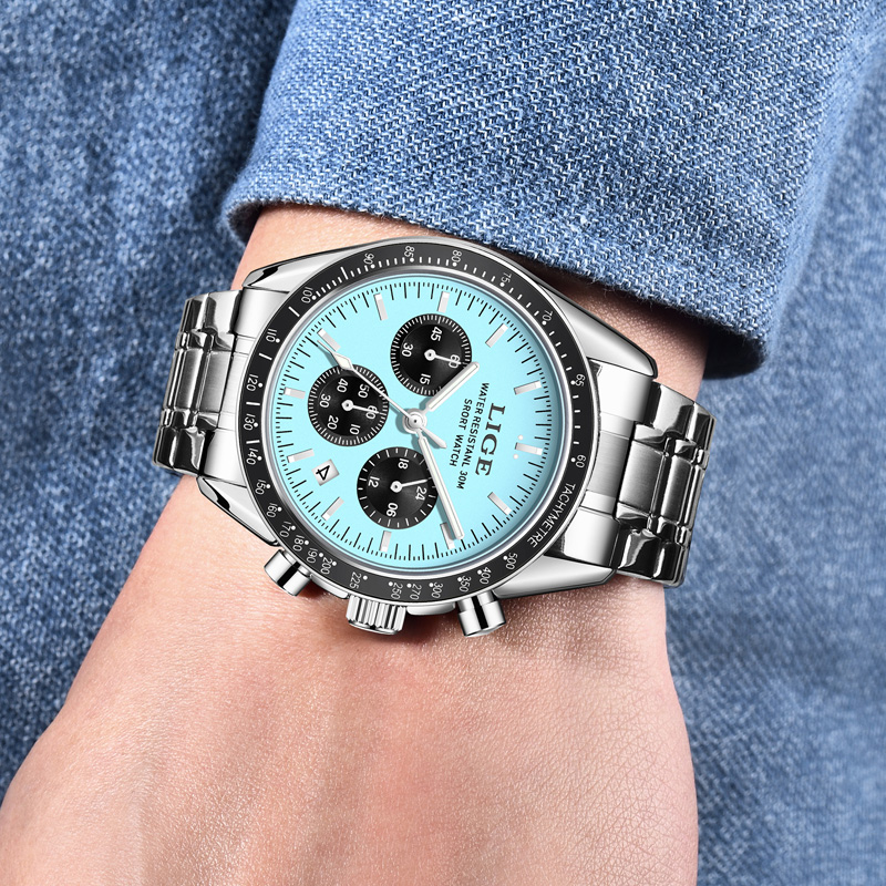 LIGE Top Brand Luxury New Men  - Luxury Watch Magazine 评论和价格