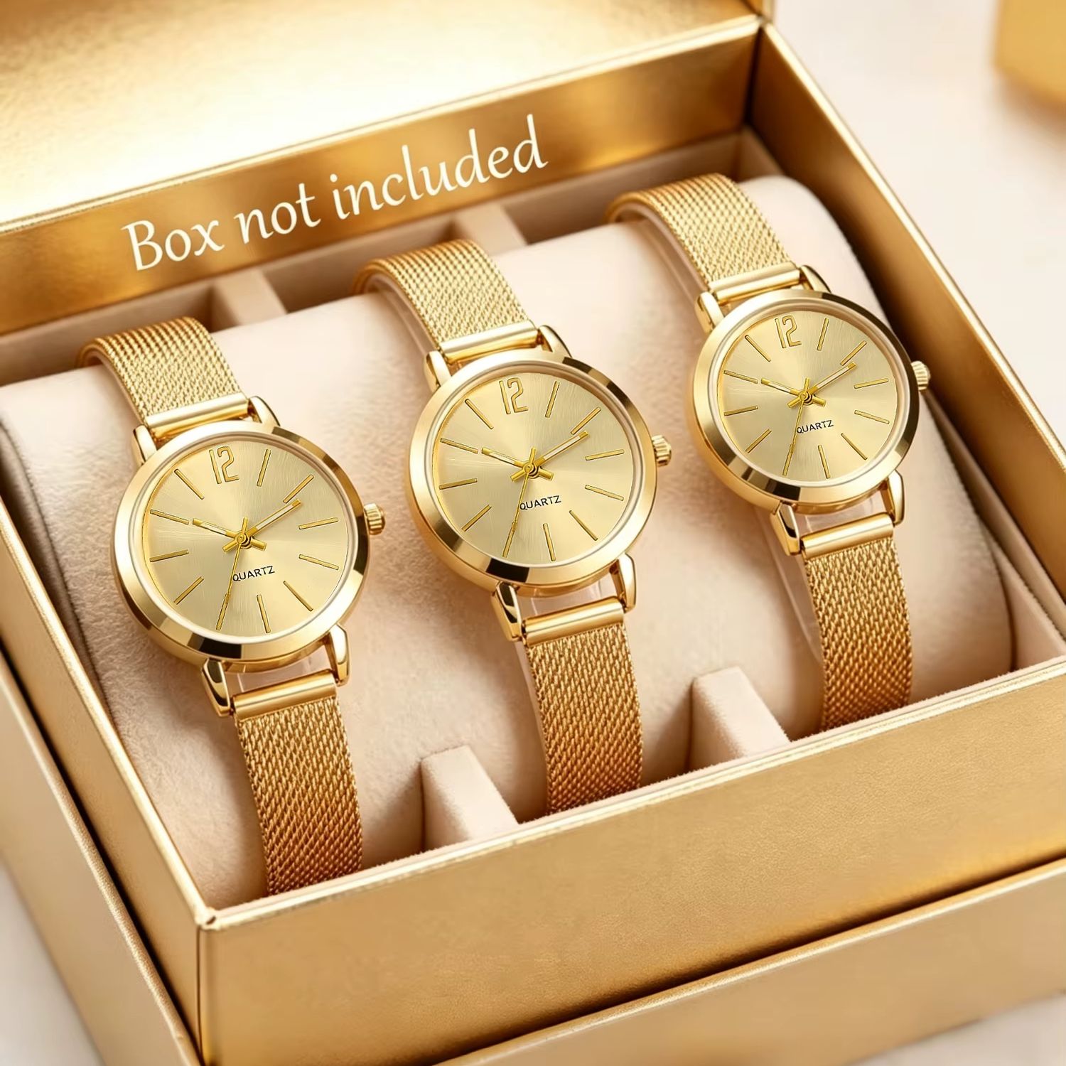 3-Piece Set of Light Luxury Mi - Luxury Watch Gift For Her 评论和价格