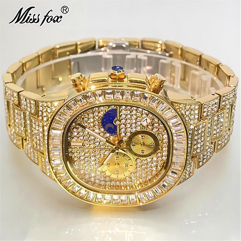 MISSFOX Luxury Gold Watches Me - Luxury Watch Iceberg 评论和价格