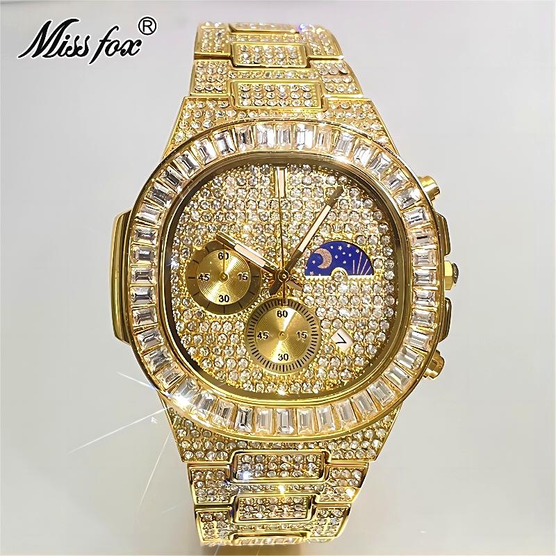 MISSFOX Luxury Gold Watches Me - Luxury Watch Iceberg 评论和价格